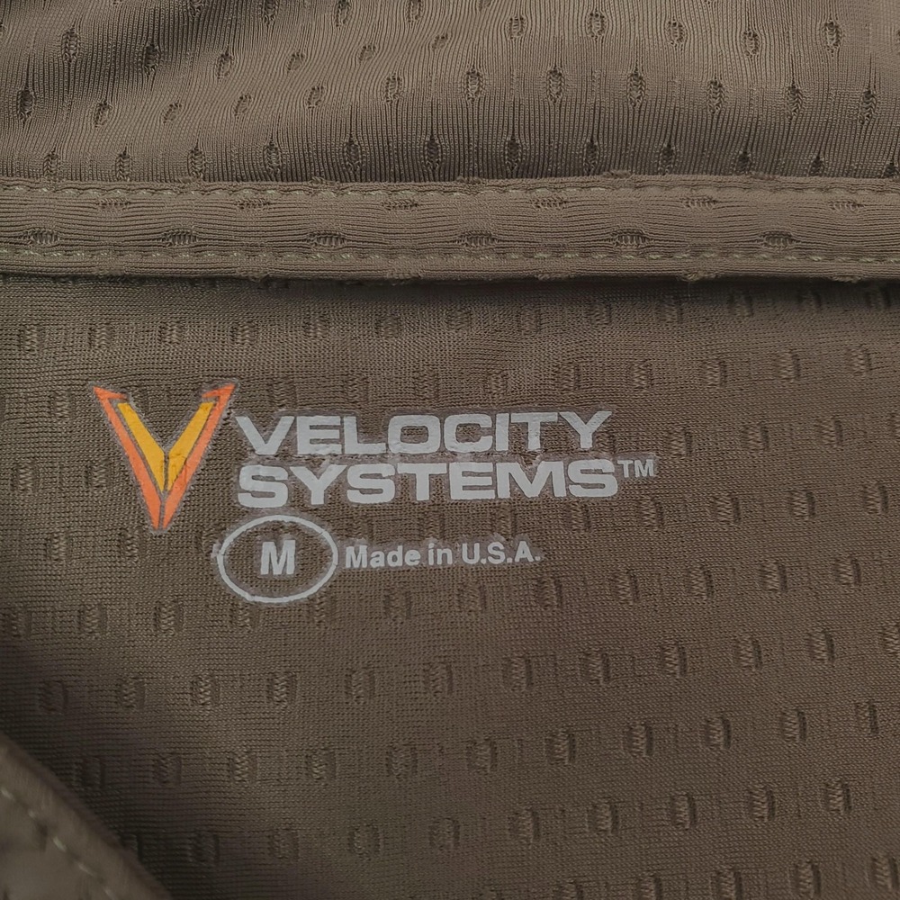 Velocity Systems Boss Rugby Shirt Mens Medium Green Arm Pocket Tactical USA Made - Picture 4 of 11